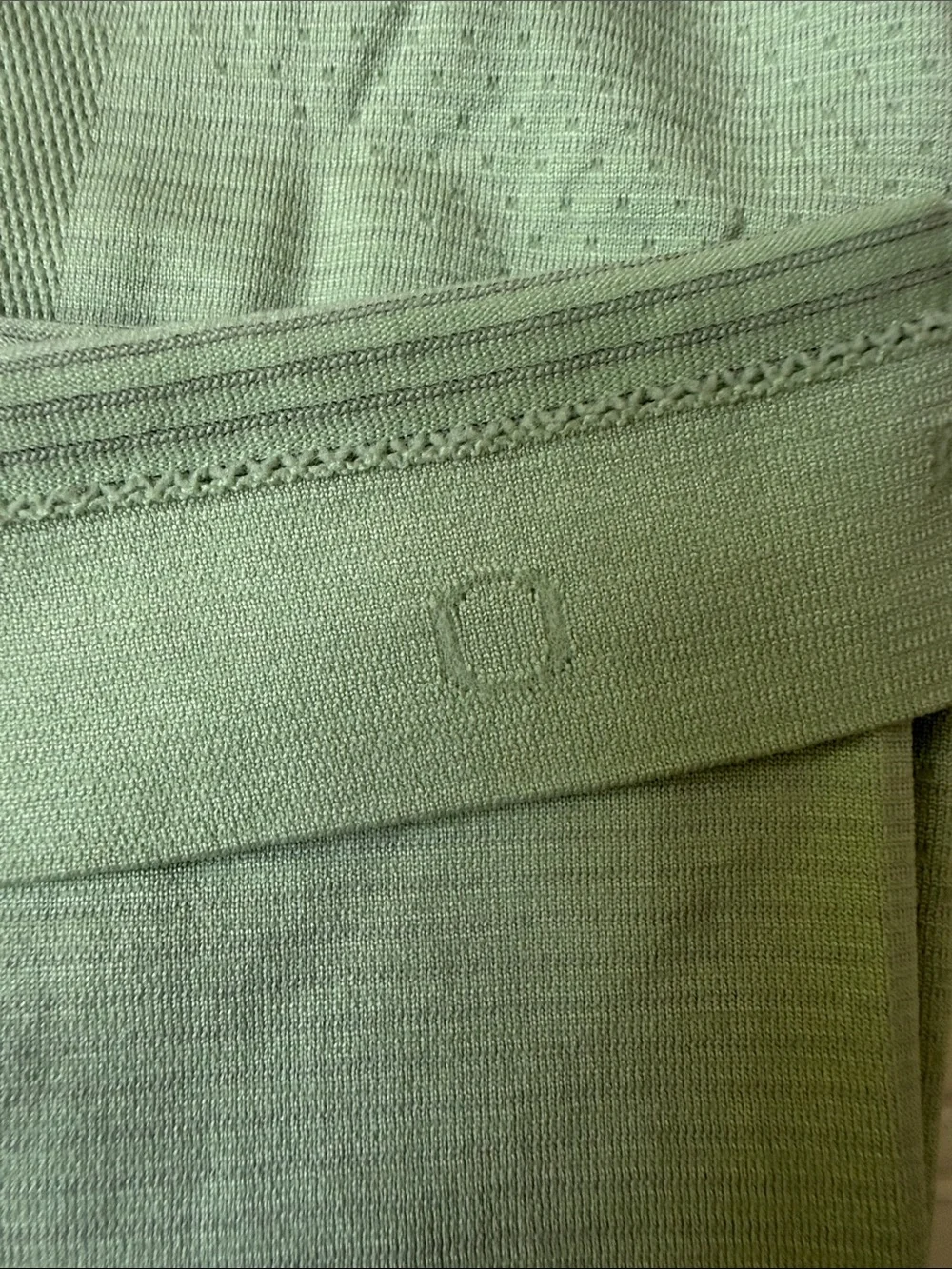 (324)lululemon athletica Sage Green Ribbed Short Sleeve Tee - Picture 6 of 6